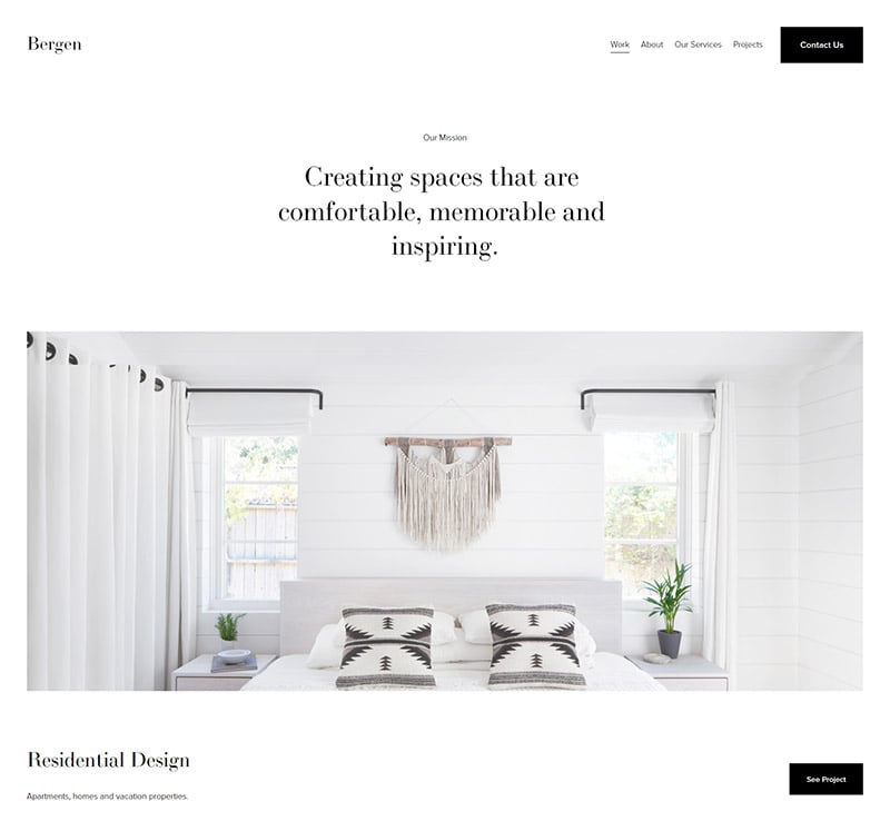 Bergen Squarespace Template